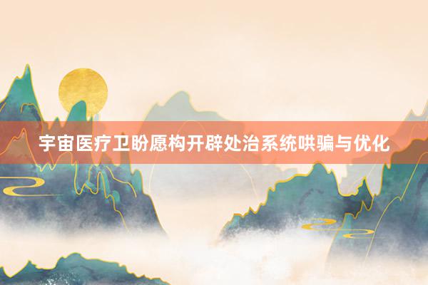 宇宙医疗卫盼愿构开辟处治系统哄骗与优化